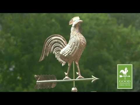 Good Directions 515P 27&quot; Rooster Weathervane - Polished Copper