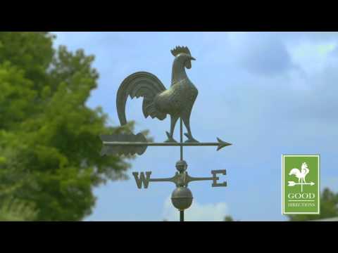 Good Directions 501V1 25&quot; Rooster Weathervane - Blue Verde Copper