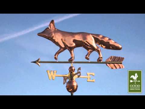 Good Directions 655P Fox Weathervane - Polished Copper