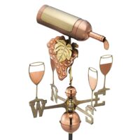 917P wine bottle weathervane polished copper