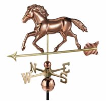 952P smithsonian running horse weathervane polished copper