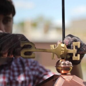 installing a weathervane