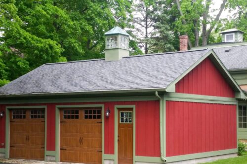 painted cupola on detached garage