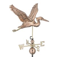 9606P blue heron weathervane polished copper