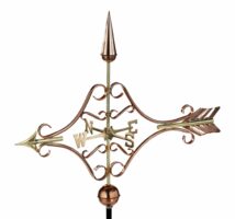 9642P victorian arrow weathervane polished copper