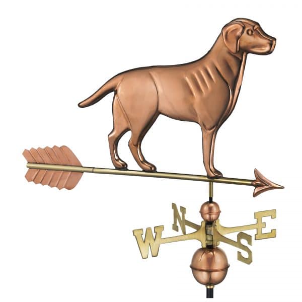 560pa labrador retriever weathervane with arrow pure copper