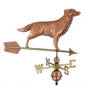 644pa golden retriever weathervane with arrow pure copper