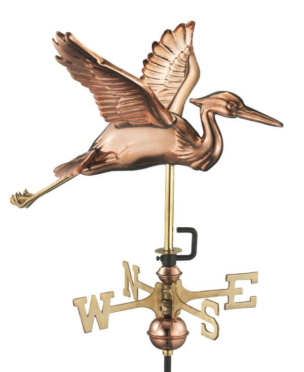 8805pr blue heron cottage weathervane pure copper