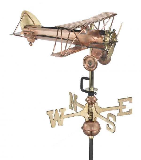 8812pr biplane cottage weathervane pure copper