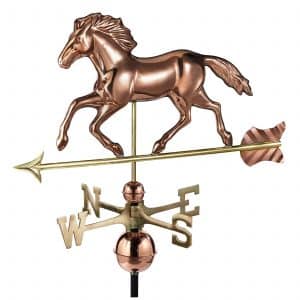 952P smithsonian running horse weathervane polished copper