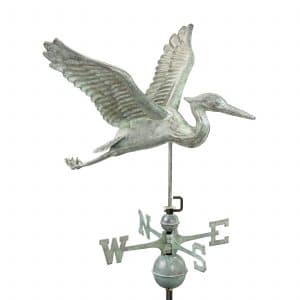 9606v1 blue heron weathervane blue verde copper